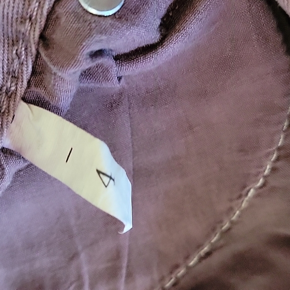 V Christina Rose colored pants size 4, lace up back of legs, raw hem - Picture 6 of 8